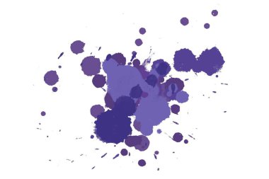 Soyut suluboya aquarelle elle çizilmiş boya sıçramak leke beyaz arka plan üzerinde