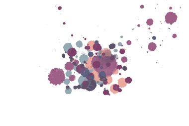 Soyut suluboya aquarelle elle çizilmiş boya sıçramak leke beyaz arka plan üzerinde