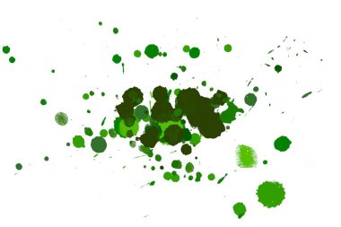 Soyut suluboya aquarelle elle çizilmiş boya sıçramak leke beyaz arka plan üzerinde