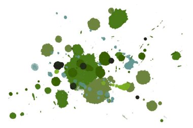 Soyut suluboya aquarelle elle çizilmiş boya sıçramak leke beyaz arka plan üzerinde