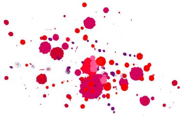 Soyut suluboya aquarelle elle çizilmiş boya sıçramak leke beyaz arka plan üzerinde