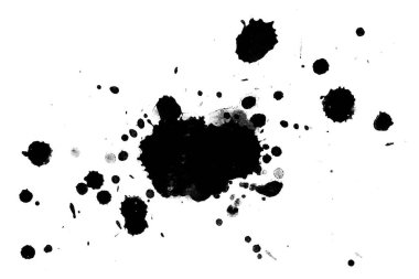 Soyut suluboya aquarelle elle çizilmiş boya sıçramak leke beyaz arka plan üzerinde