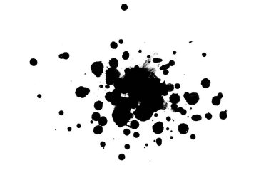 Soyut suluboya aquarelle elle çizilmiş boya sıçramak leke beyaz arka plan üzerinde