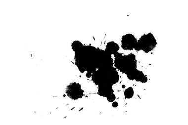 Soyut suluboya aquarelle elle çizilmiş boya sıçramak leke beyaz arka plan üzerinde