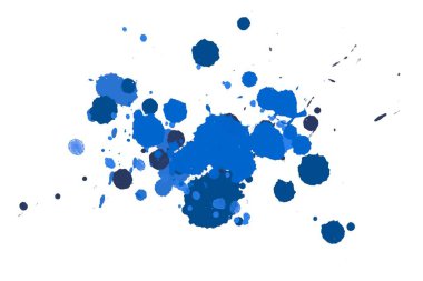 Soyut suluboya aquarelle elle çizilmiş boya sıçramak leke beyaz arka plan üzerinde