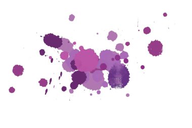 Soyut suluboya aquarelle elle çizilmiş boya sıçramak leke beyaz arka plan üzerinde