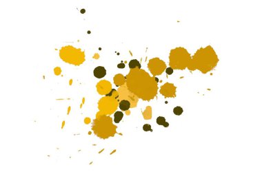 Soyut suluboya aquarelle elle çizilmiş boya sıçramak leke beyaz arka plan üzerinde