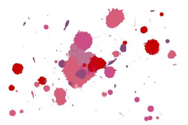 Soyut suluboya aquarelle elle çizilmiş boya sıçramak leke beyaz arka plan üzerinde