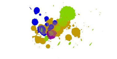 Soyut suluboya aquarelle elle çizilmiş boya sıçramak leke beyaz arka plan üzerinde