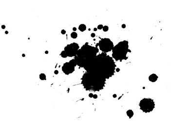 Soyut suluboya aquarelle elle çizilmiş boya sıçramak leke beyaz arka plan üzerinde