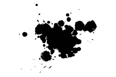 Soyut suluboya aquarelle elle çizilmiş boya sıçramak leke beyaz arka plan üzerinde