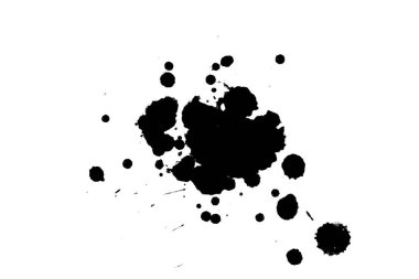 Soyut suluboya aquarelle elle çizilmiş boya sıçramak leke beyaz arka plan üzerinde