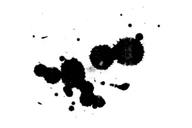 Soyut suluboya aquarelle elle çizilmiş boya sıçramak leke beyaz arka plan üzerinde