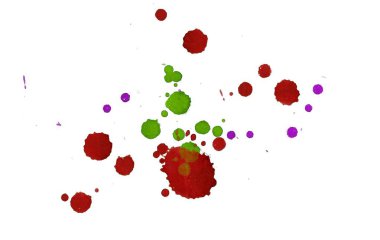 Soyut suluboya aquarelle elle çizilmiş boya sıçramak leke beyaz arka plan üzerinde