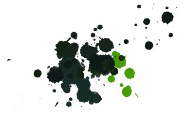 Soyut suluboya aquarelle elle çizilmiş boya sıçramak leke beyaz arka plan üzerinde