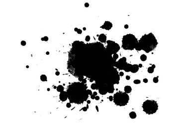 Soyut suluboya aquarelle elle çizilmiş boya sıçramak leke beyaz arka plan üzerinde