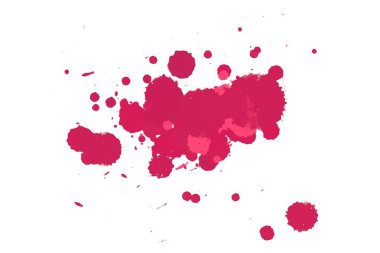 Soyut suluboya aquarelle elle çizilmiş boya sıçramak leke beyaz arka plan üzerinde