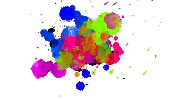 Streszczenie Aquarelle Akwarela Ręcznie Rysowane Paint Splatter Plama Białym Tle — Zdjęcie stockowe