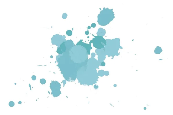 Soyut suluboya aquarelle elle çizilmiş boya sıçramak leke beyaz arka plan üzerinde