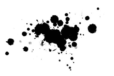 Soyut suluboya aquarelle elle çizilmiş boya sıçramak leke beyaz arka plan üzerinde