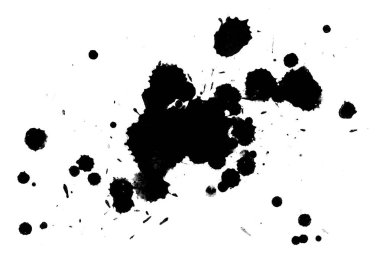 Soyut suluboya aquarelle elle çizilmiş boya sıçramak leke beyaz arka plan üzerinde