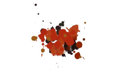 Soyut suluboya aquarelle elle çizilmiş boya sıçramak leke beyaz arka plan üzerinde