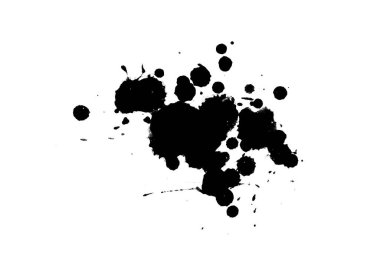 Soyut suluboya aquarelle elle çizilmiş boya sıçramak leke beyaz arka plan üzerinde