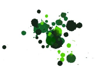 Soyut suluboya aquarelle elle çizilmiş boya sıçramak leke beyaz arka plan üzerinde