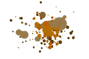 Soyut suluboya aquarelle elle çizilmiş boya sıçramak leke beyaz arka plan üzerinde