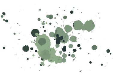 Soyut suluboya aquarelle elle çizilmiş boya sıçramak leke beyaz arka plan üzerinde