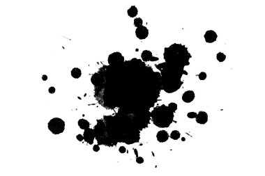 Soyut suluboya aquarelle elle çizilmiş boya sıçramak leke beyaz arka plan üzerinde