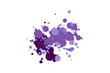 Soyut suluboya aquarelle elle çizilmiş boya sıçramak leke beyaz arka plan üzerinde