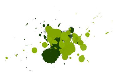 Soyut suluboya aquarelle elle çizilmiş boya sıçramak leke beyaz arka plan üzerinde