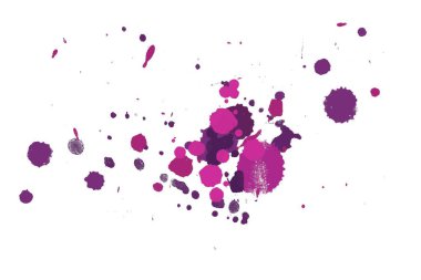 Soyut suluboya aquarelle elle çizilmiş boya sıçramak leke beyaz arka plan üzerinde