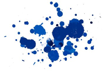Soyut suluboya aquarelle elle çizilmiş boya sıçramak leke beyaz arka plan üzerinde