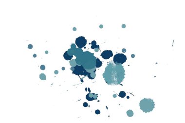 Soyut suluboya aquarelle elle çizilmiş boya sıçramak leke beyaz arka plan üzerinde