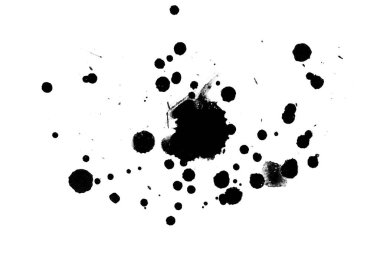 Soyut suluboya aquarelle elle çizilmiş boya sıçramak leke beyaz arka plan üzerinde