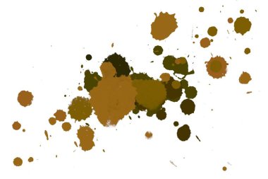 Soyut suluboya aquarelle elle çizilmiş boya sıçramak leke beyaz arka plan üzerinde