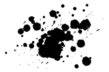 Soyut suluboya aquarelle elle çizilmiş boya sıçramak leke beyaz arka plan üzerinde