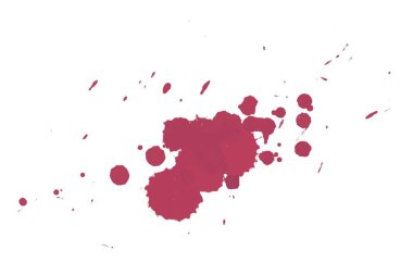 Soyut suluboya aquarelle elle çizilmiş boya sıçramak leke beyaz arka plan üzerinde