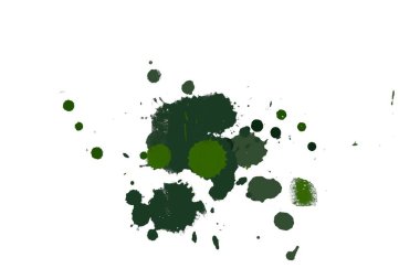 Soyut suluboya aquarelle elle çizilmiş boya sıçramak leke beyaz arka plan üzerinde