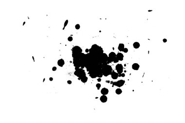 Soyut suluboya aquarelle elle çizilmiş boya sıçramak leke beyaz arka plan üzerinde