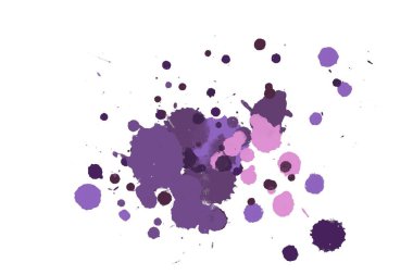 Soyut suluboya aquarelle elle çizilmiş boya sıçramak leke beyaz arka plan üzerinde