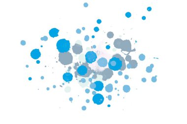 Soyut suluboya aquarelle elle çizilmiş boya sıçramak leke beyaz arka plan üzerinde