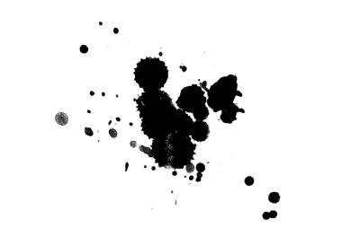 Soyut suluboya aquarelle elle çizilmiş boya sıçramak leke beyaz arka plan üzerinde