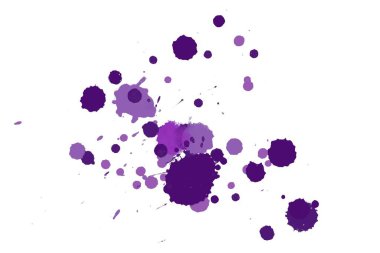 Soyut suluboya aquarelle elle çizilmiş boya sıçramak leke beyaz arka plan üzerinde