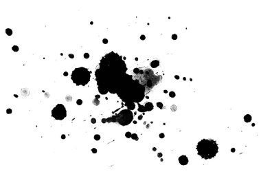 Soyut suluboya aquarelle elle çizilmiş boya sıçramak leke beyaz arka plan üzerinde