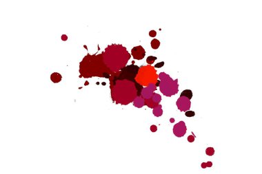 Soyut suluboya aquarelle elle çizilmiş boya sıçramak leke beyaz arka plan üzerinde