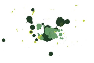 Soyut suluboya aquarelle elle çizilmiş boya sıçramak leke beyaz arka plan üzerinde