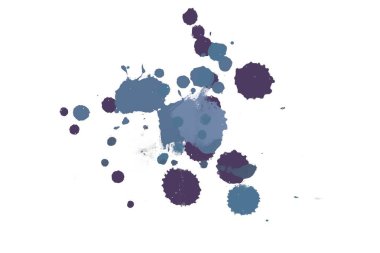 Soyut suluboya aquarelle elle çizilmiş boya sıçramak leke beyaz arka plan üzerinde